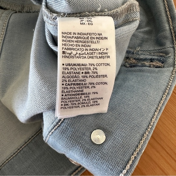 Womens Light Wash Jean Jacket | Blue Light Wash Jean Jacket | Denim Jacket Women - Picture 9 of 9